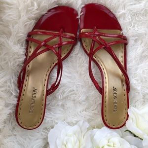 Vintage WORTHINGTON Red PUMPS 2” Heels SZ 6.5 M